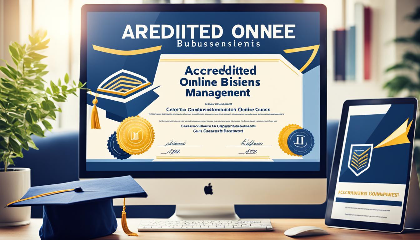 accredited online business management courses